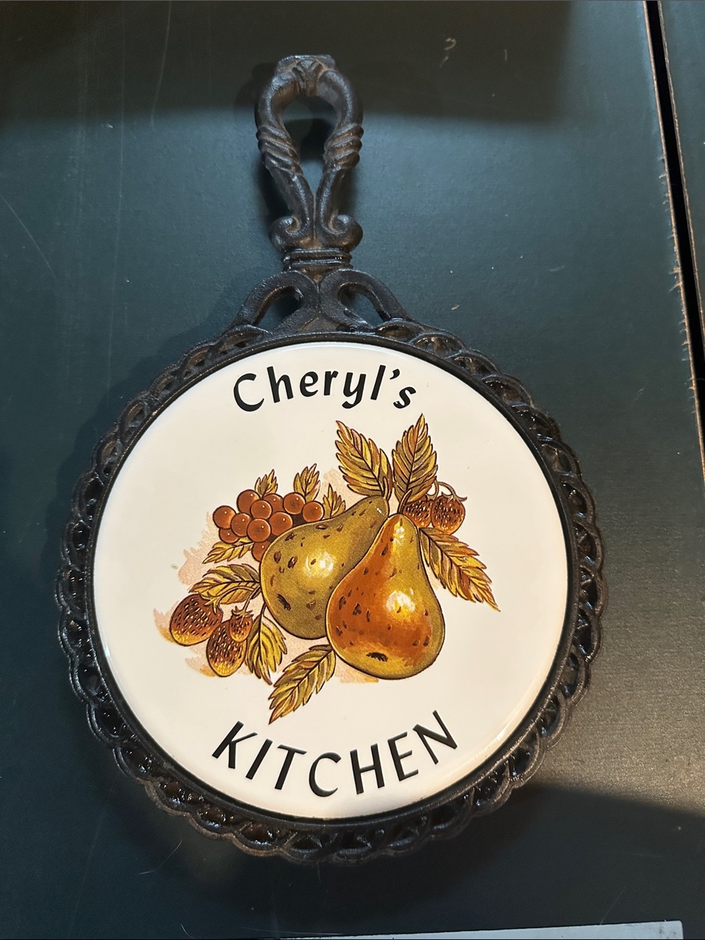 Cheryl’s Kitchen Decorative Trivet - Brown Pear Design